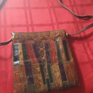 Real crocodile skin crossbody